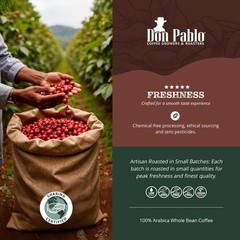Don Pablo Colombian Supremo – Medium-Dark Roast – Whole 32 Ounce (Pack of 1)