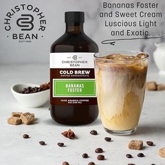 Christopher Bean Bananas Foster Cold Brew Coffee – 100% Arabica Coffee Bottle