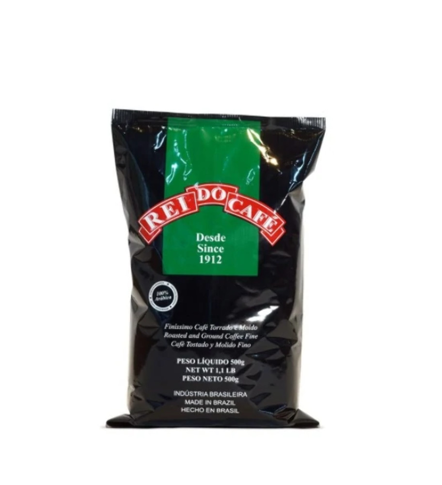 Brazilian Original Rei do Café Arabic Organic Coffee French Press Grain 500g