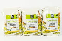 Member’s Mark Organic Breakfast Blend Whole Bean Coffee 40 oz. Bag (x3) -E