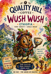 Rare Ethiopia Wush Wush Green Coffee 10 Pounds– Anaerobic Natural