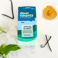 Door County Coffee Jamaican Me Crazy® Flavored Whole Bean – 10 Oz Bag – Medium R