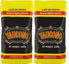 Yaucono Whole Bean Coffee, Arabica Medium Roast, Bagged, 2 Pound Pack of 2