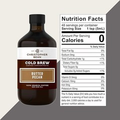 Christopher Bean Butter Pecan Cold Brew Coffee Concentrate Bottle