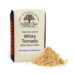 White Coffee – 1lb Bag of White Tornado Coffee Beans Roasted By Poverty Bay C…