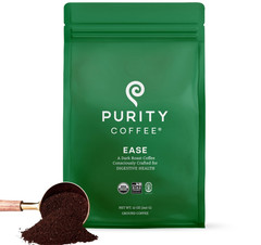 Purity Coffee EASE Low Acid Dark Roast Ground Coffee 12oz USDA Organic Arabica