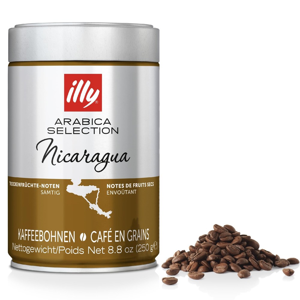 illy Nicaragua Medium Roast Coffee – 100% Arabica Beans – For Moka Pots and Filt