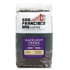 Whole Bean Coffee – Hazelnut Crème (2lb Bag), Flavored, Medium Roast
