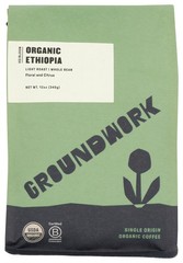 Groundwork Ethiopia Organic Whole Bean Coffee Light Roast Floral Citrus 6 Pack