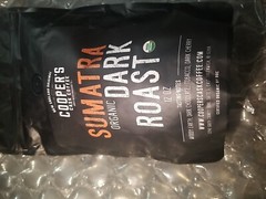 Coopers Cask Cofee Sumatra Organic Dark Roast 12 Oz