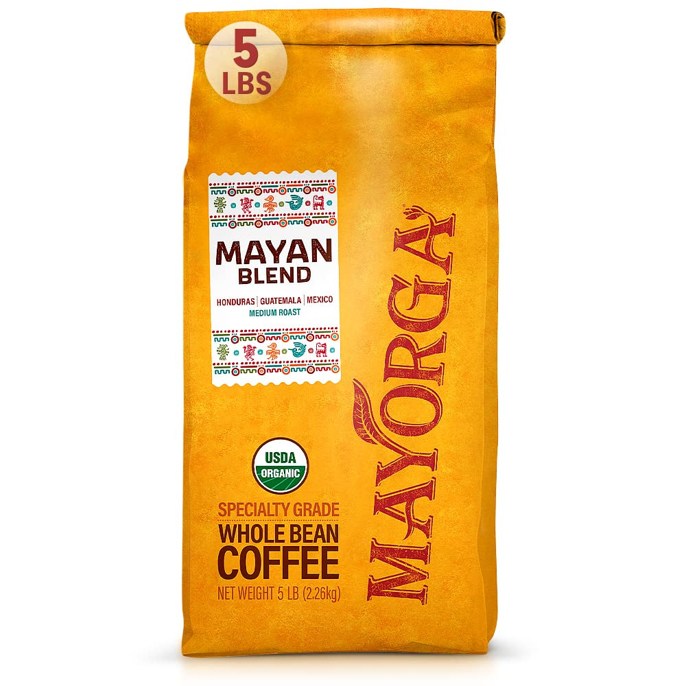 Mayorga Organic Coffee 5Lb Mayan Blend – Medium Roast Whole Bean Coffee Specialt