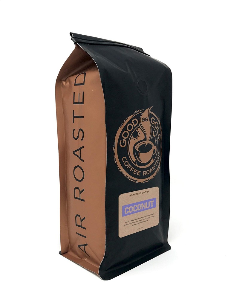 Coconut Flavored Coffee Beans Premium Gourmet Roasted Whole Bean 12 Oz Bag New