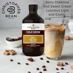 Christopher Bean Salty Chestnut Praline Cold Brew Coffee Bottle Concentrate
