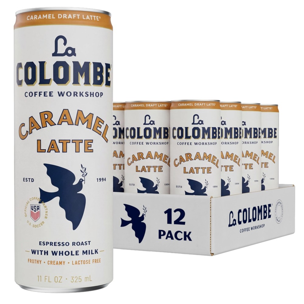 La Colombe Coffee, Caramel Draft Latte, 11 fl oz Cans 11 Fl Oz (Pack of 12)