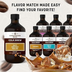 Christopher Bean Salty Chestnut Praline Cold Brew Coffee Bottle Concentrate