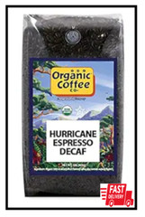 The Organic Coffee Co. Whole Bean Coffee – DECAF Hurricane Espresso Roast 2lb…