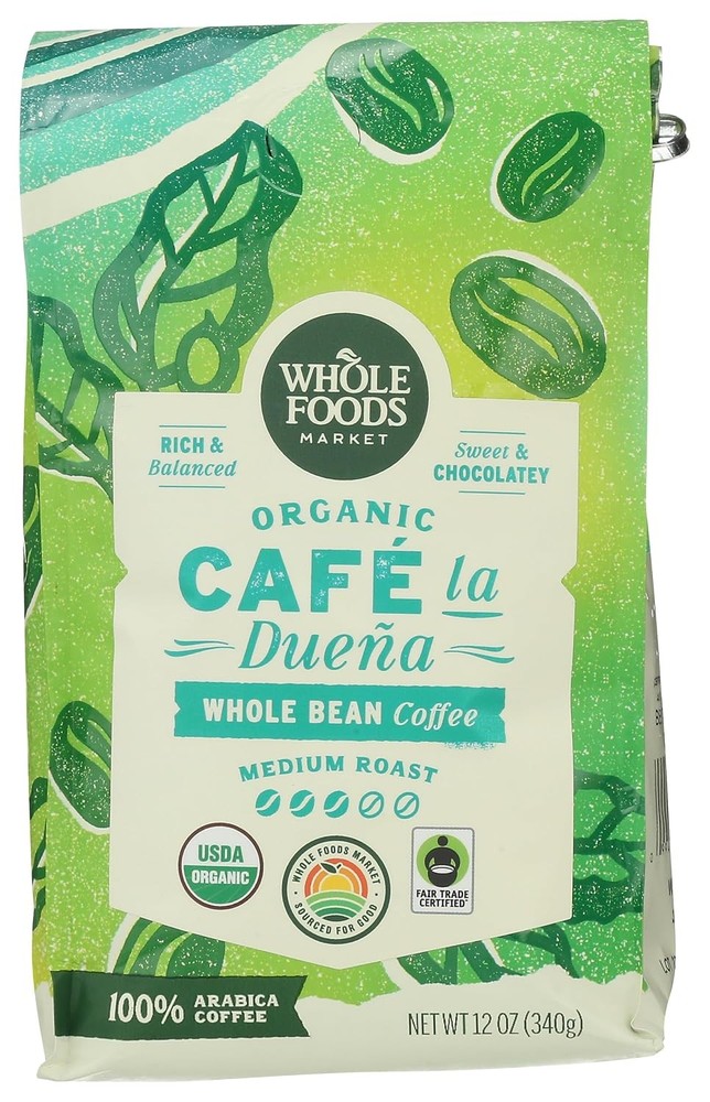 Organic Café la Duena Whole Bean Coffee Medium Roast Rich & Balanced Sweet &
