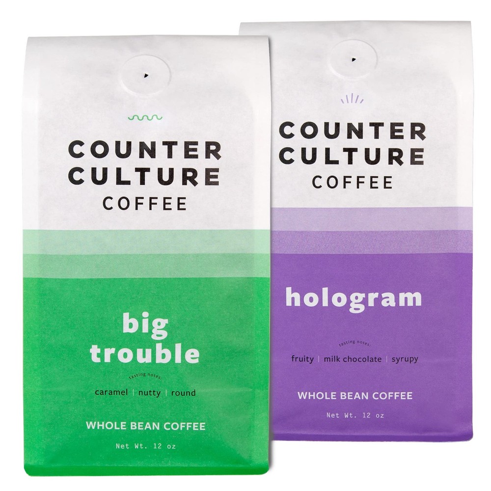 Counter Culture Whole Bean Coffee 2-Pack (Big Trouble – Medium Dark Roast & H…