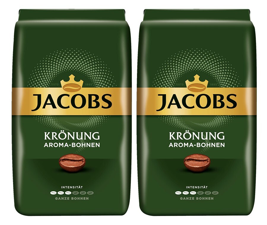 Pack of 2 – Jacobs Kronung Whole Bean Coffee 17.6oz/500g each