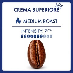 Crema Superiore Whole Bean Coffee, Arabica and Robusta Blend, Medium Roast, 2…