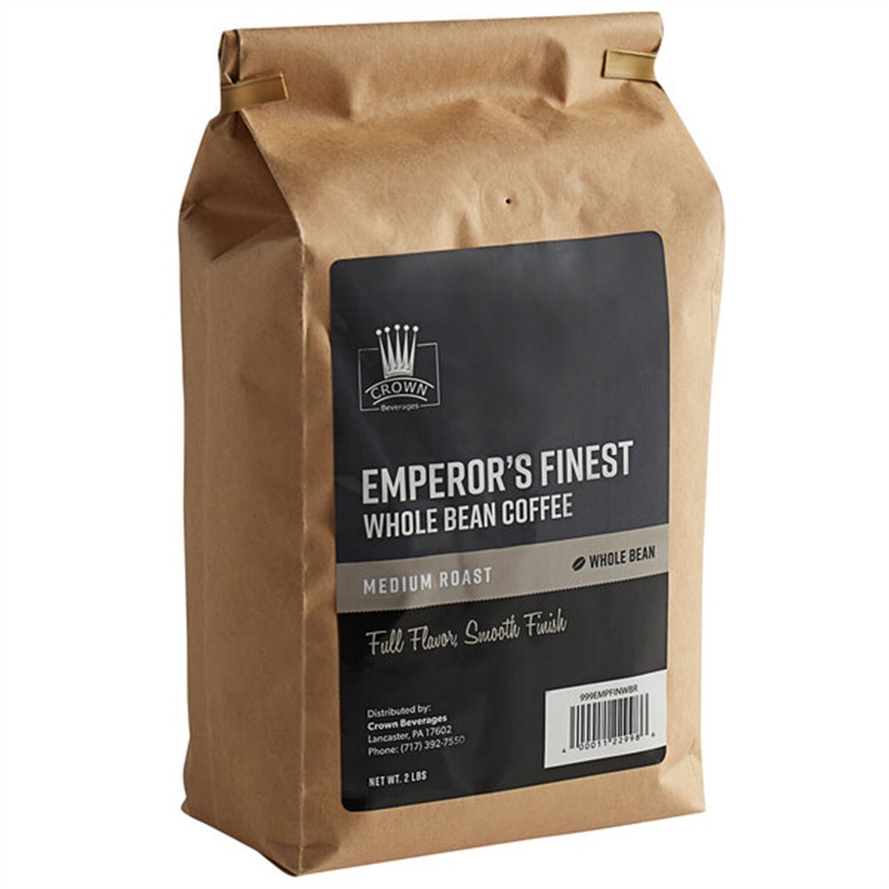 Crown Beverages Emperor’s Finest Whole Bean Coffee 2 lb. – 5/Pieces