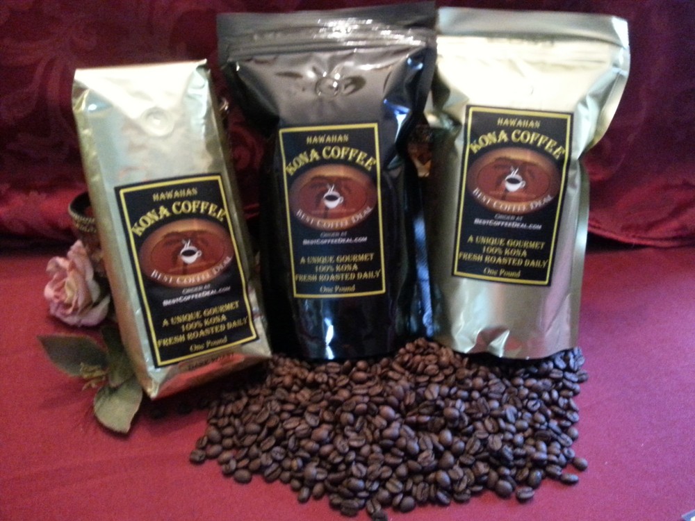 100% Hawaiian Kona Coffee Whole Bean, 5 Pounds – Fresh Roasted