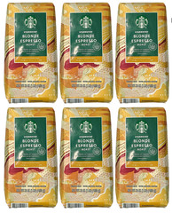 SIX Starbucks Blonde Espresso Whole Bean Coffee 1lb 16oz 453g Bag Light Roast
