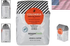 Freshly Roasted Colombia Medium Roast Coffee – 32 Oz Whole Bean, Organic Arabica