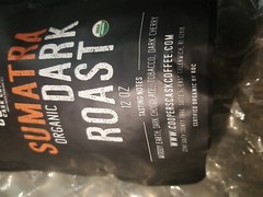 Coopers Cask Cofee Sumatra Organic Dark Roast 12 Oz