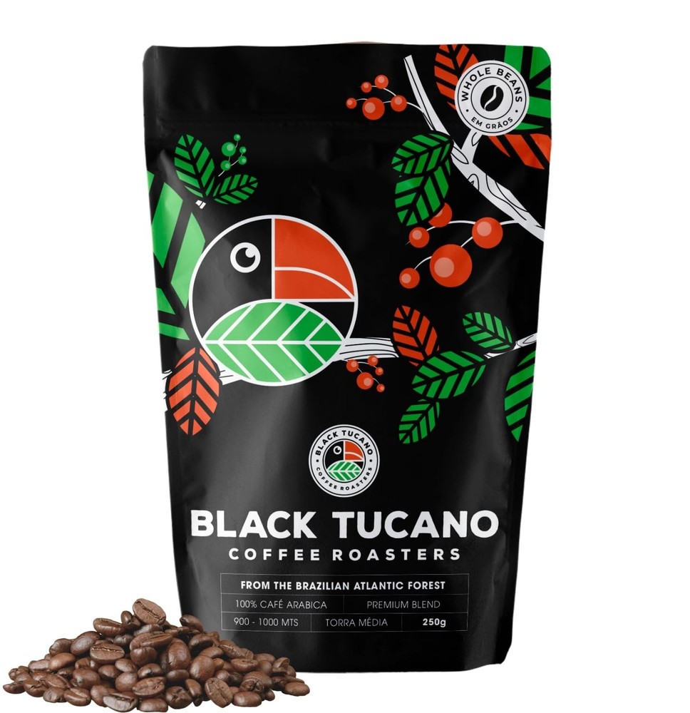 8.8 Ounces 250 Gr Brazilian Whole Bean Medium Roast Coffee Premium Blend