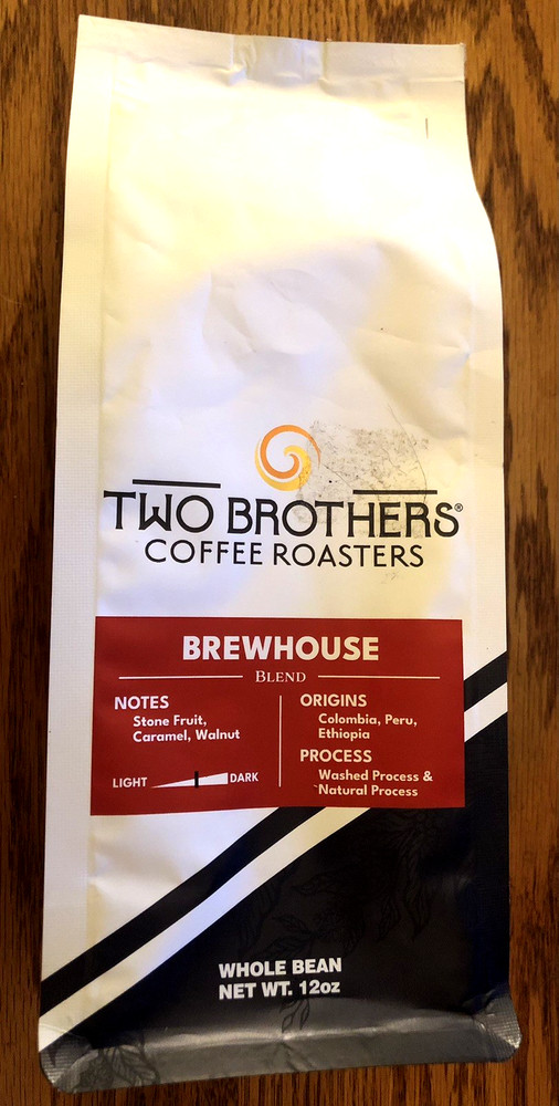 TWO BROTHERS COFFEE ROATERS BREWHOUSE BLEND 12oz Whole Bean
