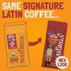 Mayorga Decaf Coffee 2lb Dark Roast Organic Whole Beans