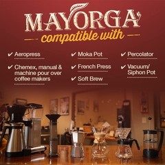 Mayorga Intense Dark Roast Coffee, 2 lb bag – Muy Macho 32 Ounce (Pack of 1)