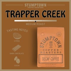 Trapper Creek Dark Roast Whole Bean Coffee – Decaf – 12oz