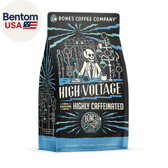 High Voltage, Highly Caffeinated Unflavored Coffee, Medium Roast Low Acid Arabic