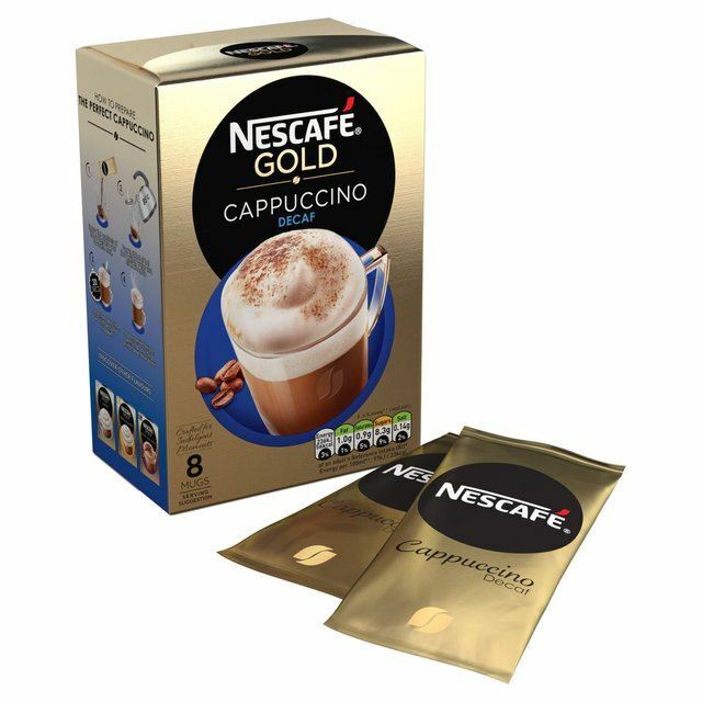 Nescafe Gold Decaffeinated Cappuccino Coffee 8 Sachets – 120g (0.26 lbs)