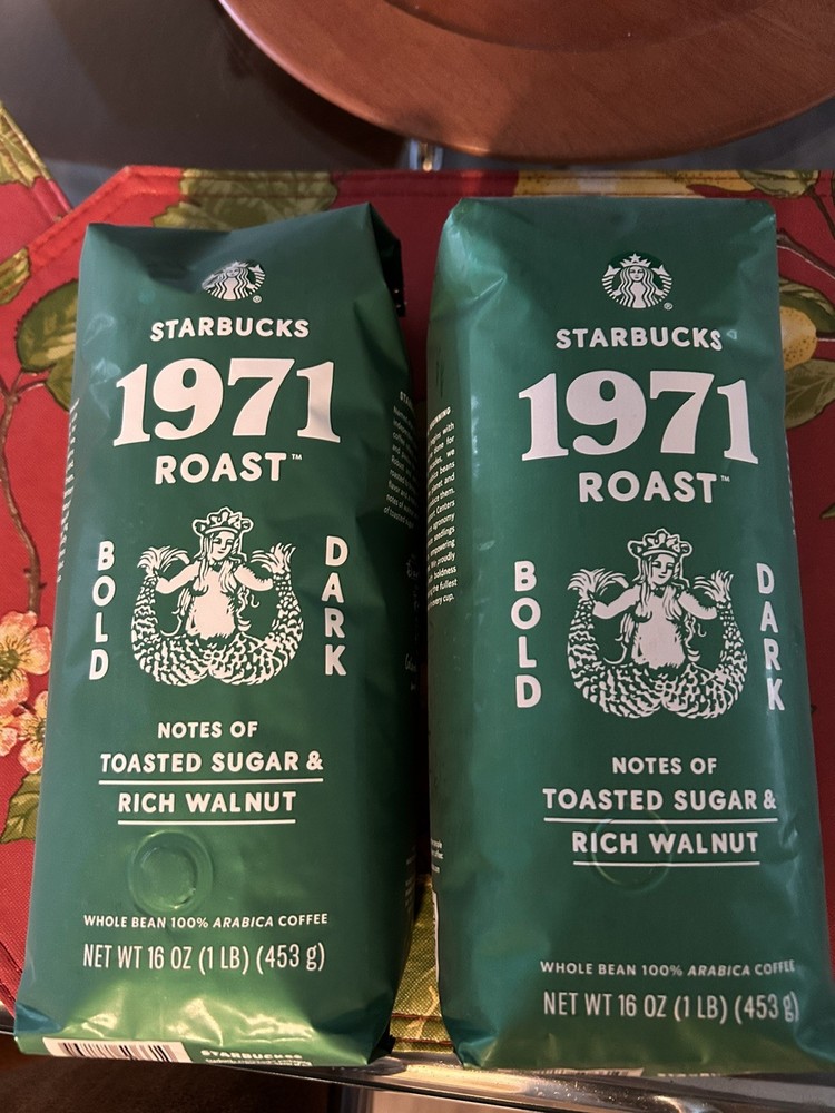 2 Bags 2026 Starbucks 1971 Anniversary Dark Roast Whole Bean Coffee Exp. 02/2027