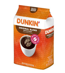 Dunkin’ Original Blend Whole Bean Coffee, Medium Roast, 18 oz Bag