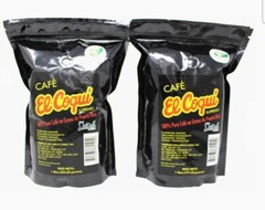 EL COQUI 100% Pure Puerto Rican Whole Bean Coffee 2PKS /1 Lb. FREE FAST SHIPPING
