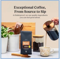 Bulletproof Original WholeBean DecafCoffee Medium Roast Tested for Toxins, 12 Oz