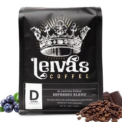 Leivas Dark Roast Whole Bean Espresso Guatemalan Low Acidity Blueberry 8oz