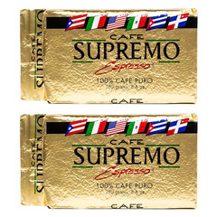 2 Pack – Cafe Supremo 100% Espresso Coffee, Dark Roast Latin Flavor – 8.8oz