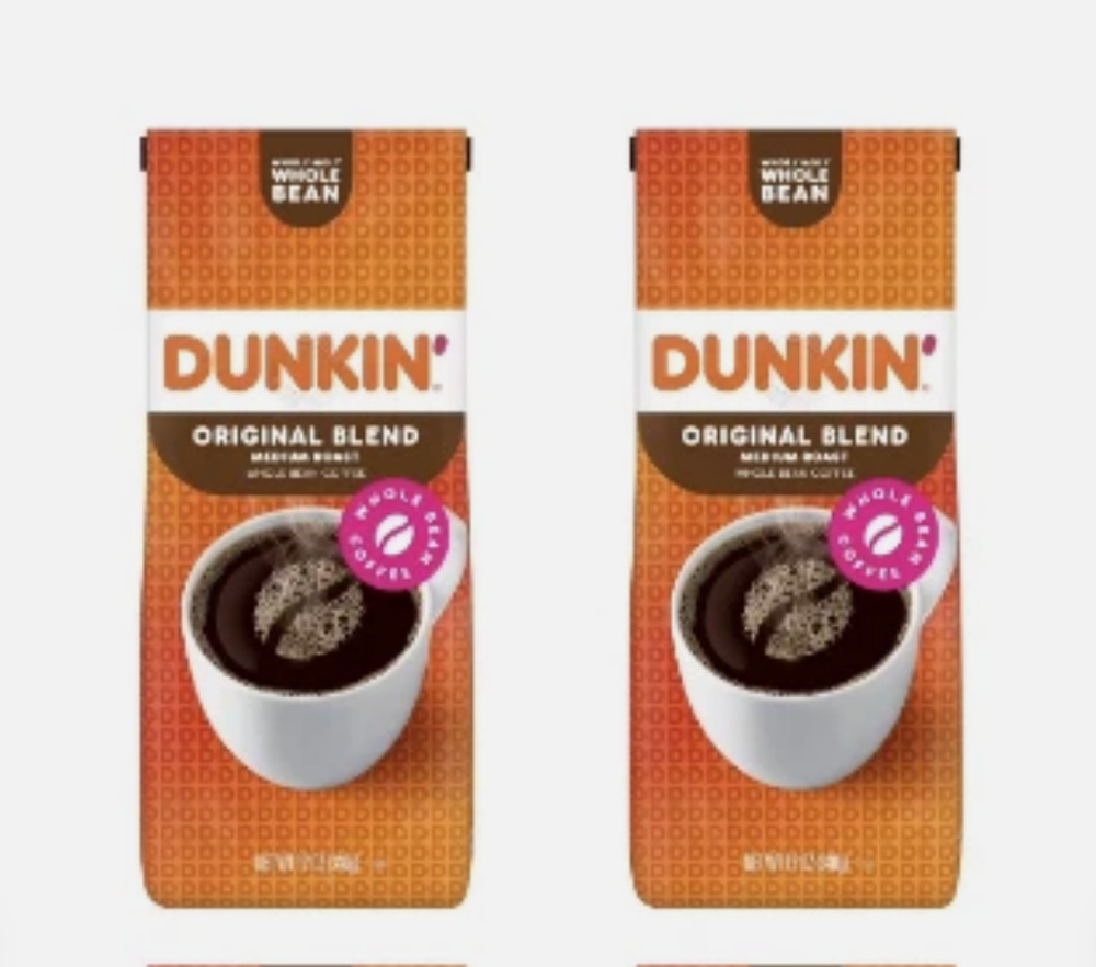 2 • Dunkin Original Medium Roast Whole Bean Coffee 12 oz Best By Date 11/21/2025
