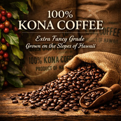 20 lbs of AUTHENTIC Kona Extra Fancy Coffee – Roasted to Order! Free Shipping!