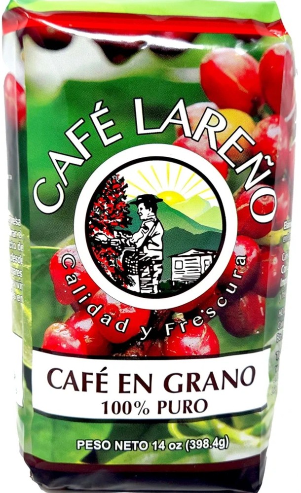Café Lareño Whole Bean Coffee (Grano) – Lares, Puerto Rico – 14 oz (Pack of 1)