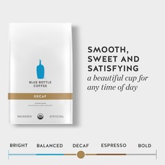 Blue Bottle Whole Bean Organic Coffee, Decaf, Medium Roast, 12 Ounce bag Pack…