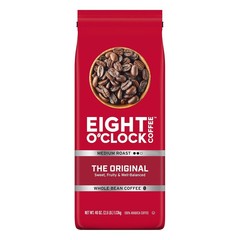 3Pck Eight O’Clock The Original 100% Whole Bean Coffee Medium Roast Kosher 40 Oz
