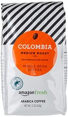Fresh Colombia Whole Bean Coffee, Medium Roast, 12 Ounce (Pack of 3)