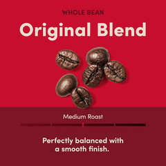Whole Bean Medium Roast Coffee 100 Percent Arabica Beans 32 Ounce Bag