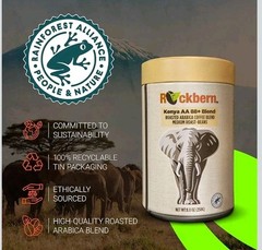 Rockbern Mt Kenya AA 88+ Coffee Beans – Medium Roast Kenyan AA Whole Bean…